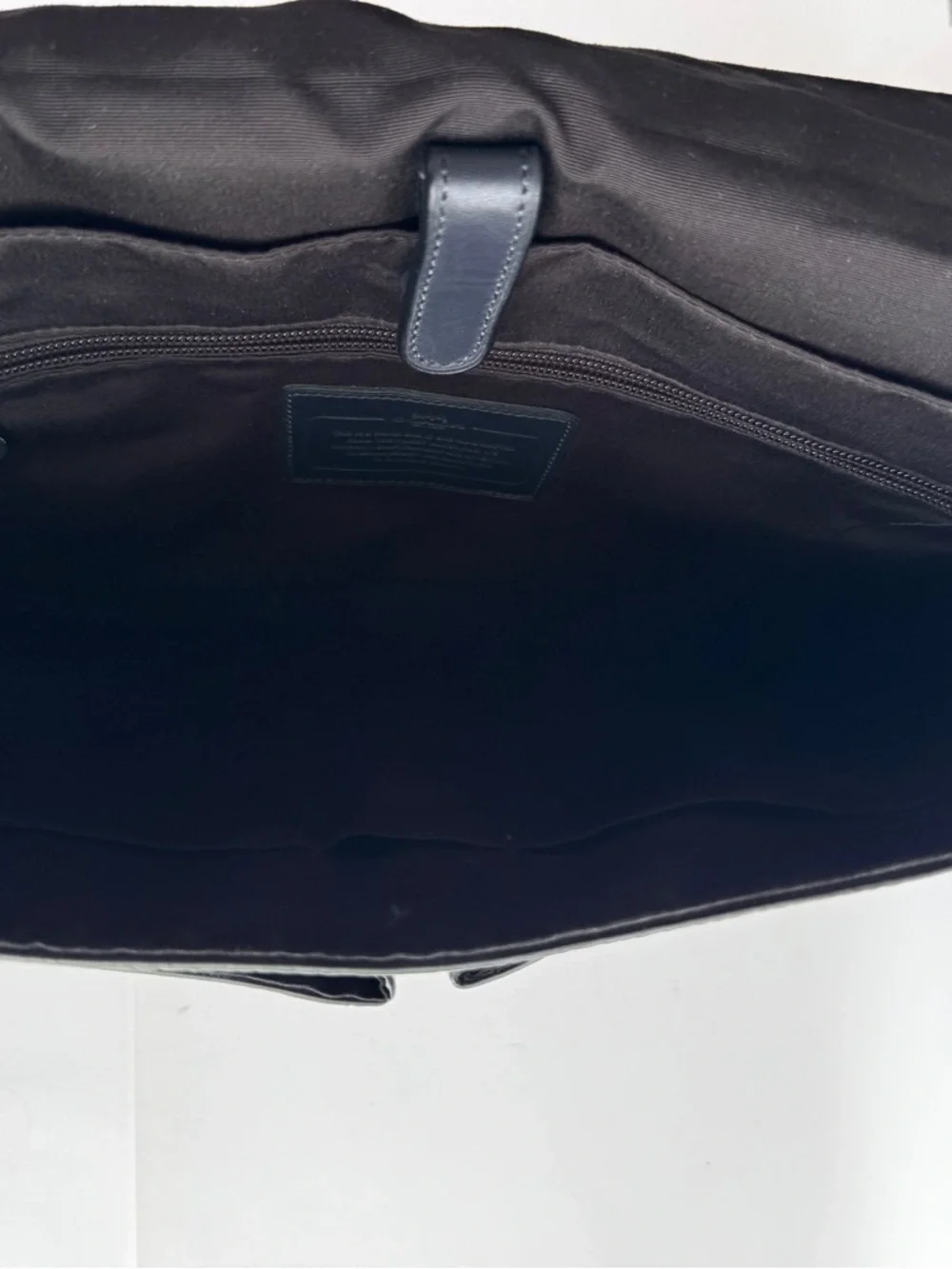 Coach Hudson Messenger Bag Black Pebbled Leather Men's Laptop Briefcase